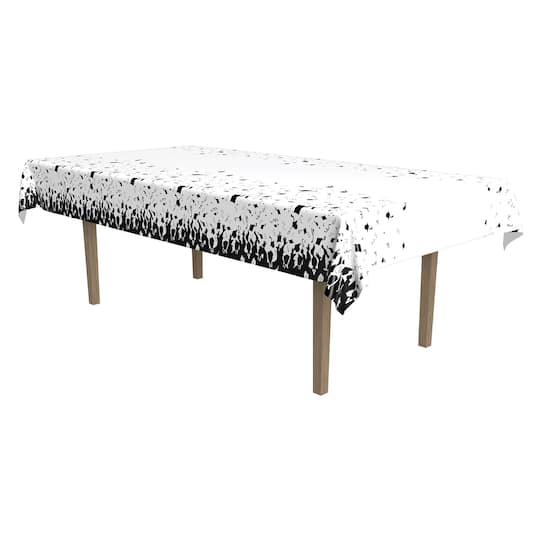 Beistle 54" x 108" Black & White Graduation Plastic Table Cover